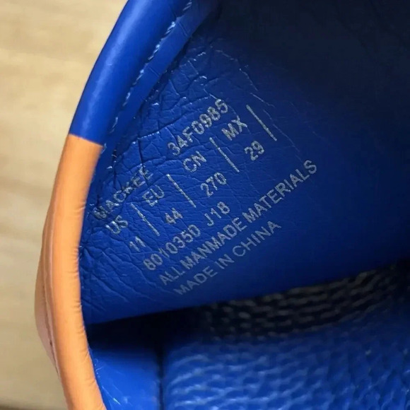 CALVIN KLEIN Men's Mackee Slide Sandals Royal Blue Orange Logo athleisure 11M - Picture 5 of 6